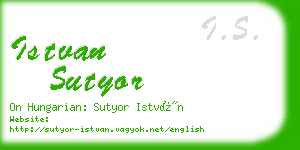 istvan sutyor business card